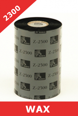 Zebra 2300 wax  thermal transfer ribbons - 83mm x 300m (02300BK08330)