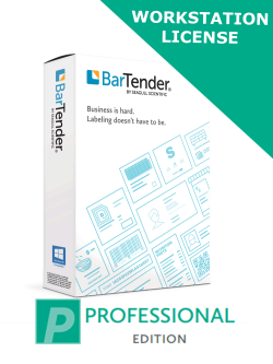 BarTender Professional Edition -Workstation License + Unlimited Printers (BTP-WS-3YR) - ELECTRONIC DELIVERY - comes with three years of standard maintenance and support